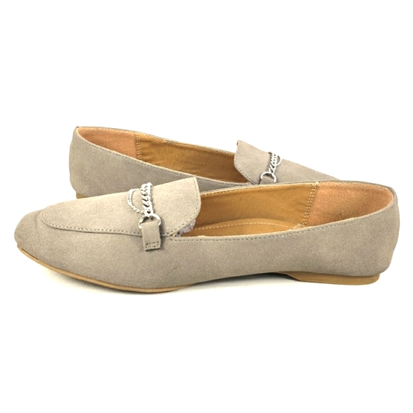 Report Papaya Gray, Slip On, Square Toe, Chain Detail Loafers. Women's Size 7.5W - Picture 4 of 11